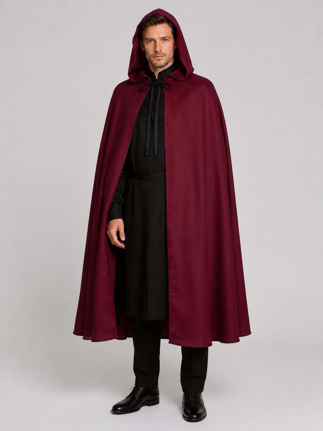 Long Polyester Hooded Cosplay Cape Costume Capes detail 3