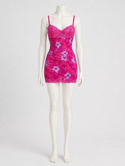 Floral Print Dress with Thin Straps Costume Dresses detail 3