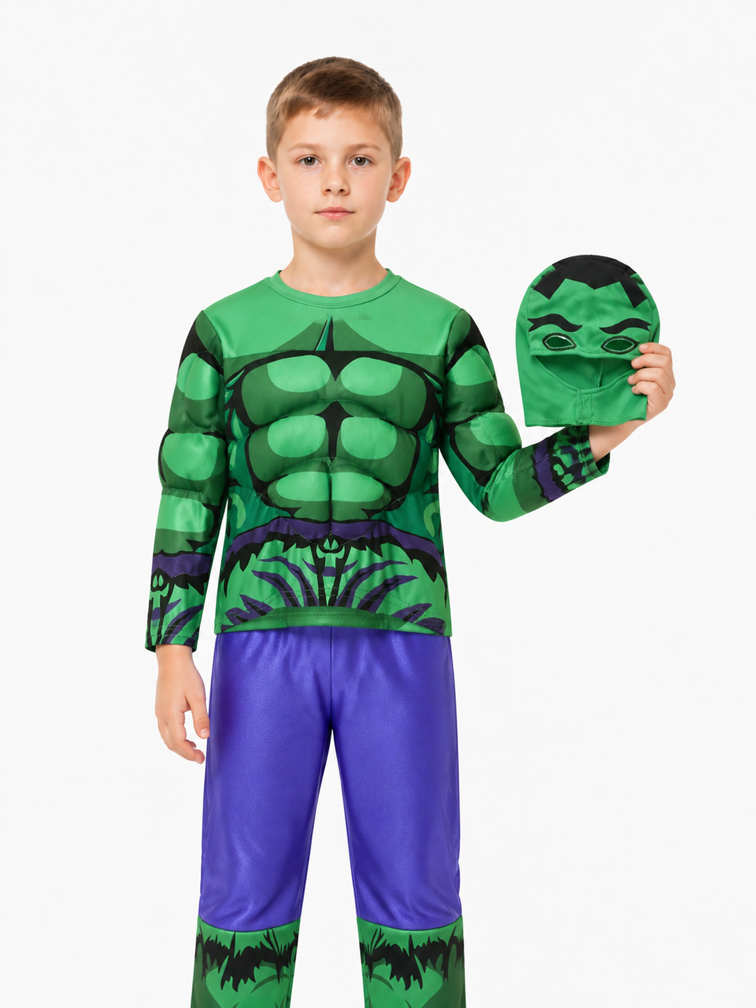Hulk Costume for Kids with Muscles and Mask Costume Masks detail 3
