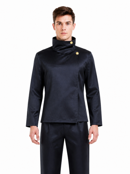 Black Anime Costume with Gold Buttons Costumes detail 3