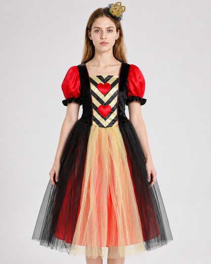 Queen of Hearts Costume with Hearts and Layered Skirt Costumes detail 3