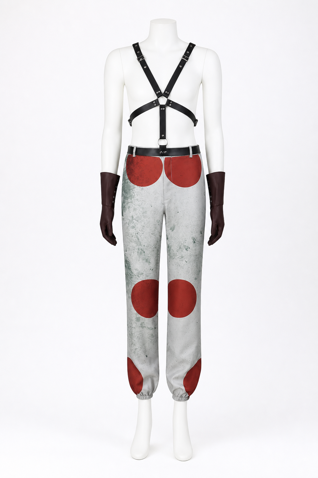 Cosplay Costume with Straps, Gloves, and Pants