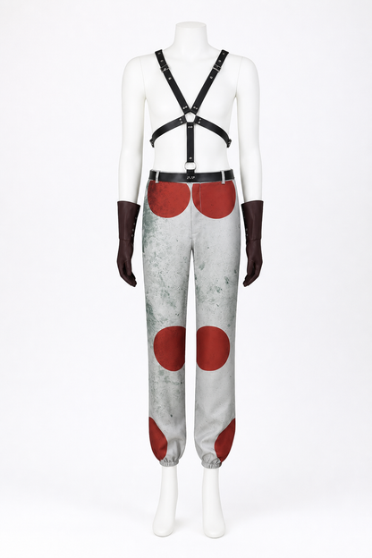 Cosplay Costume with Straps, Gloves, and Pants