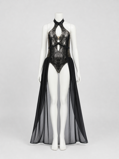 Gorgon Medusa Costume with Scaled Texture