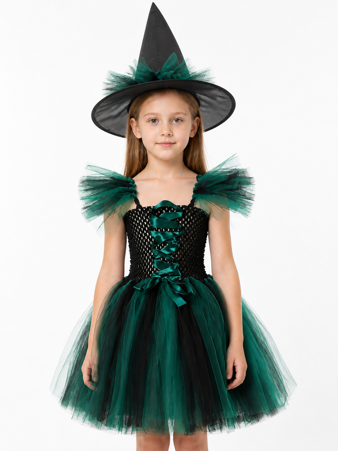 Halloween Witch Costume with Full Skirt and Hat Costume Headwear detail 3