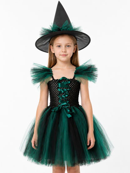 Halloween Witch Costume with Full Skirt and Hat Costume Headwear detail 3
