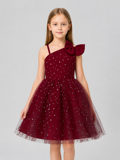 Princess Dress with a Tulle Skirt, Sequins, and Bow Costume Dresses detail 3