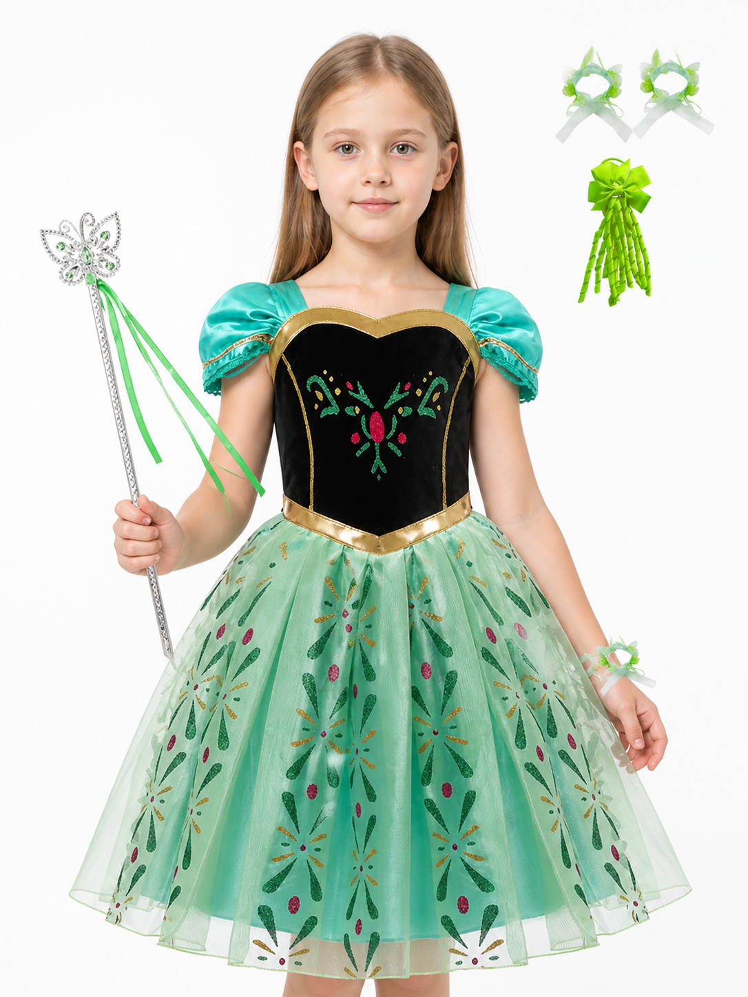 Princess Dress with Corset and Full Skirt for Halloween Costume Dresses detail 3