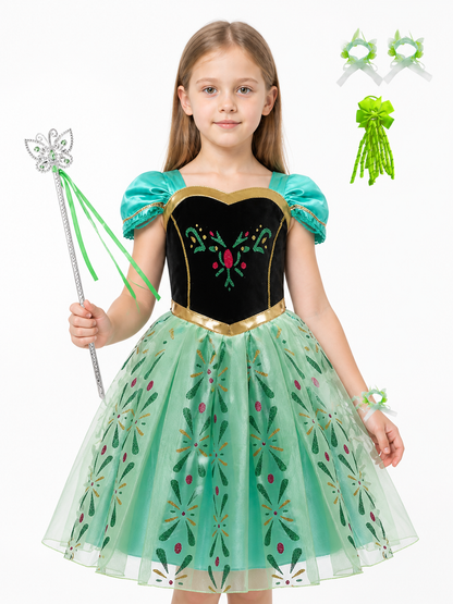 Princess Dress with Corset and Full Skirt for Halloween Costume Dresses detail 3
