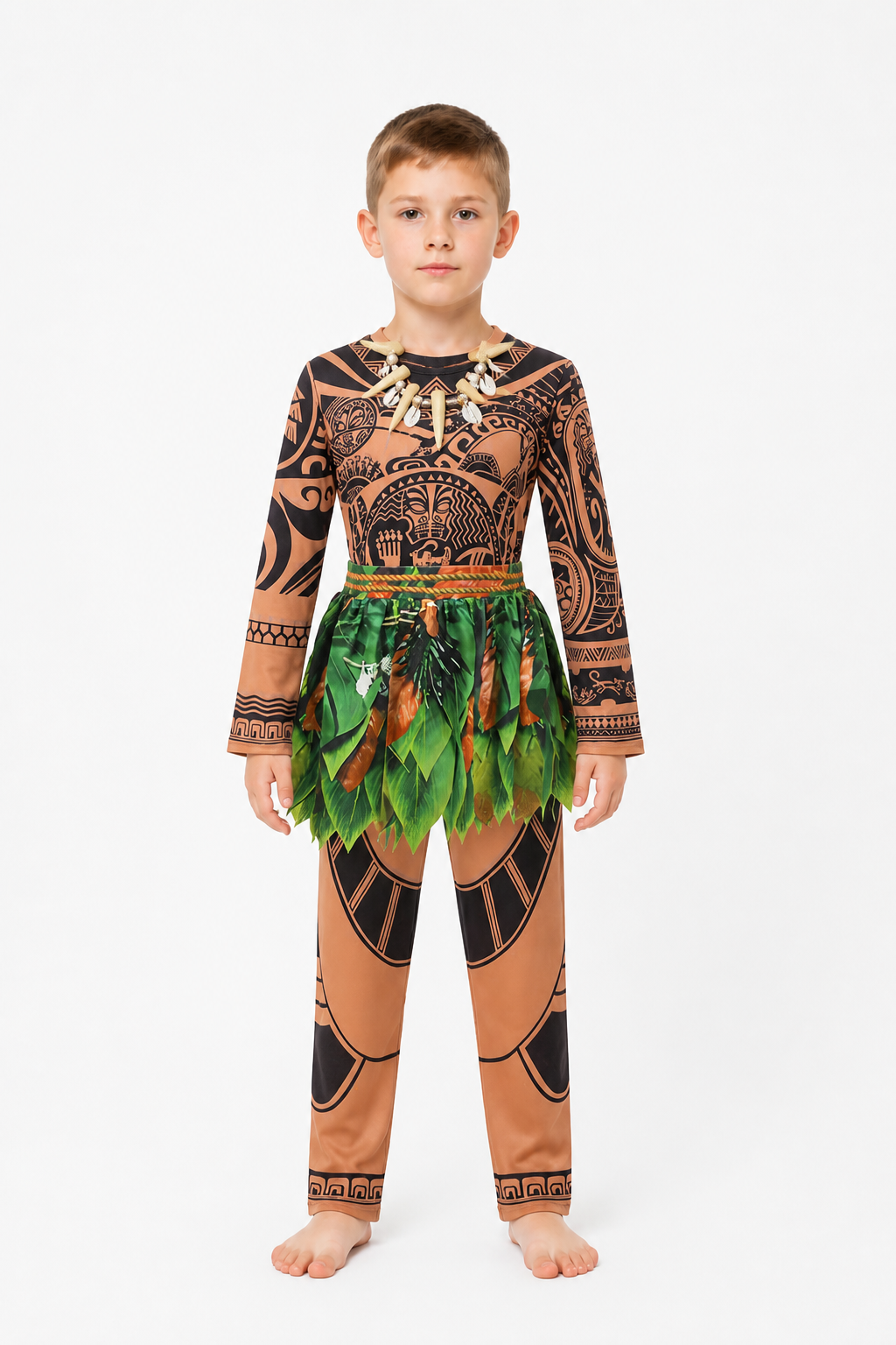 Carnival Jumpsuit with Tattoo Print and Feathers Costumes detail 3