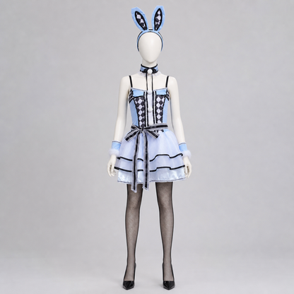 Bunny Cosplay Costume with Ears and a Full Skirt