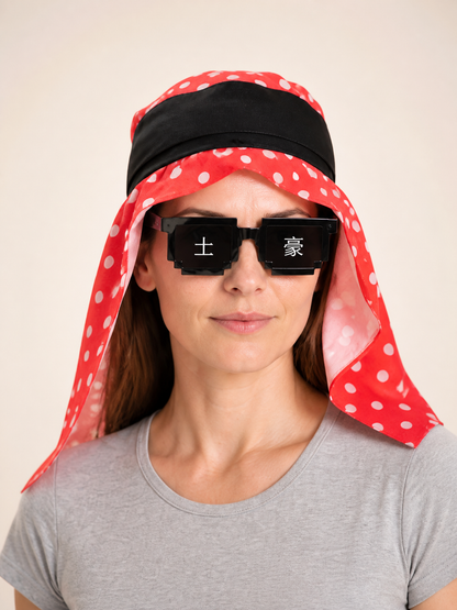 Red and White Polka Dot Carnival Headwear Costumes detail 2