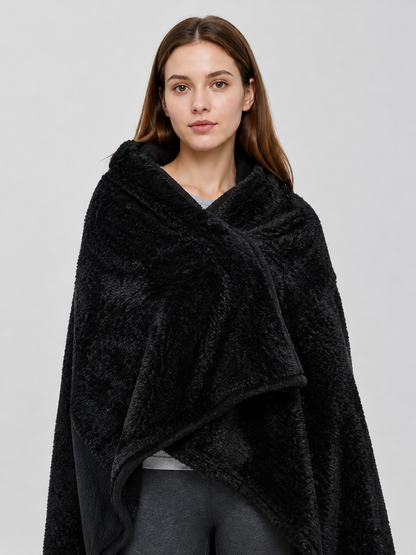 Black Double-Sided Blanket for Pets Wearable Blankets detail 2
