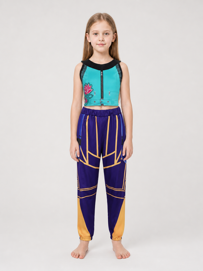 Zoe Cosplay Costume: Zip-Up Top and Pants Costumes detail 3