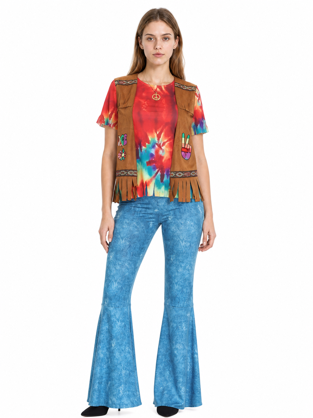 Retro Stage Costume with Fringe and Flared Pants Costumes detail 3