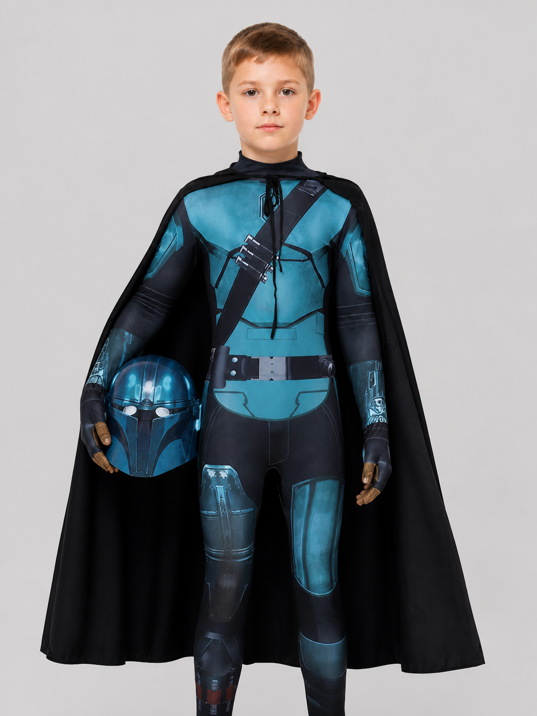 Mandalorian Star Wars Cosplay Costume with Cape and Helmet Costume Capes detail 3