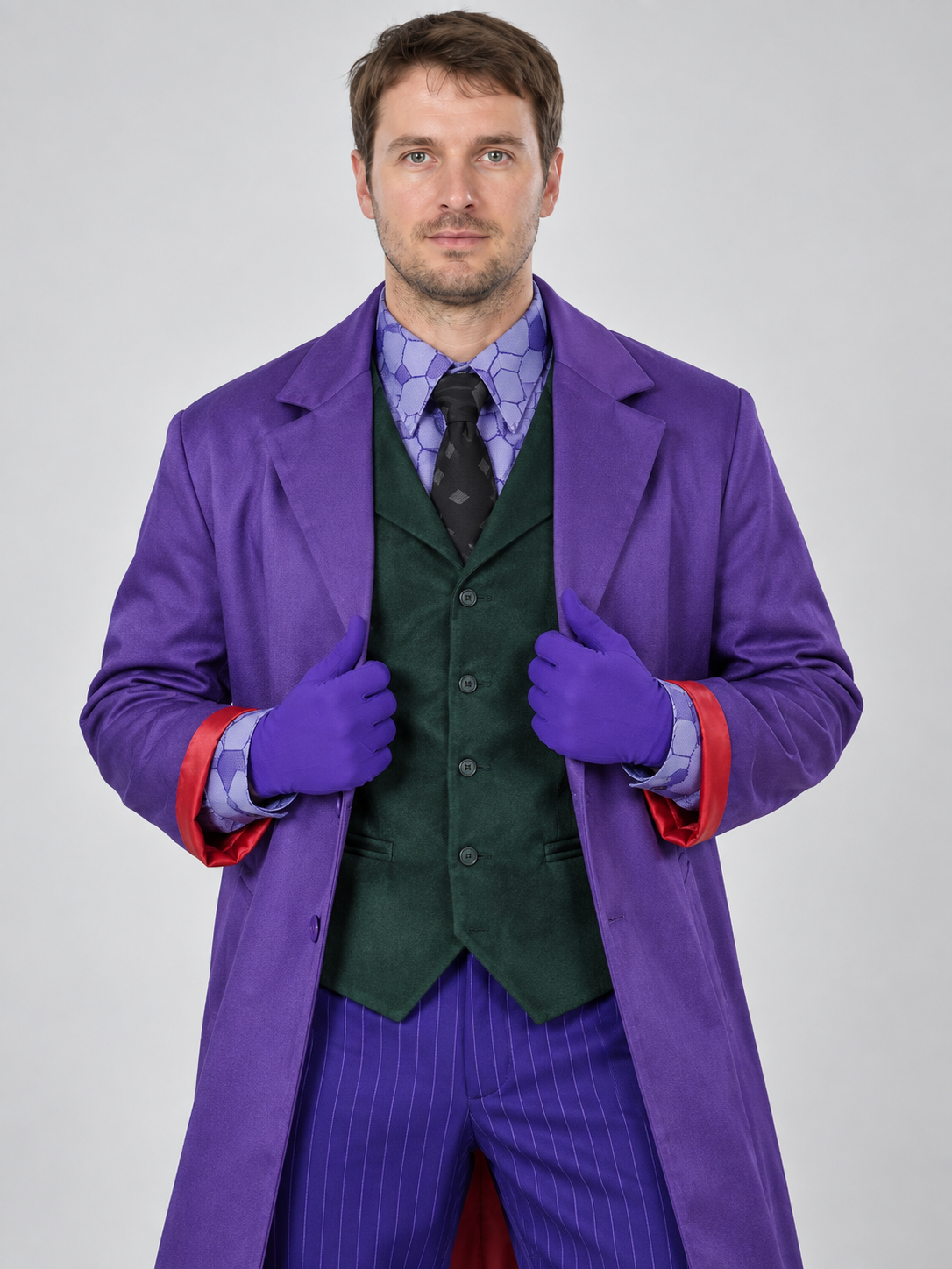 Joker cosplay costume purple with green vest