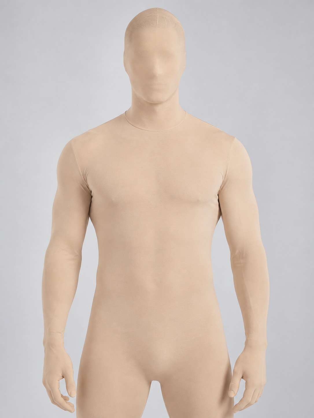 Fitted Full-Body Bodysuit in Nude
