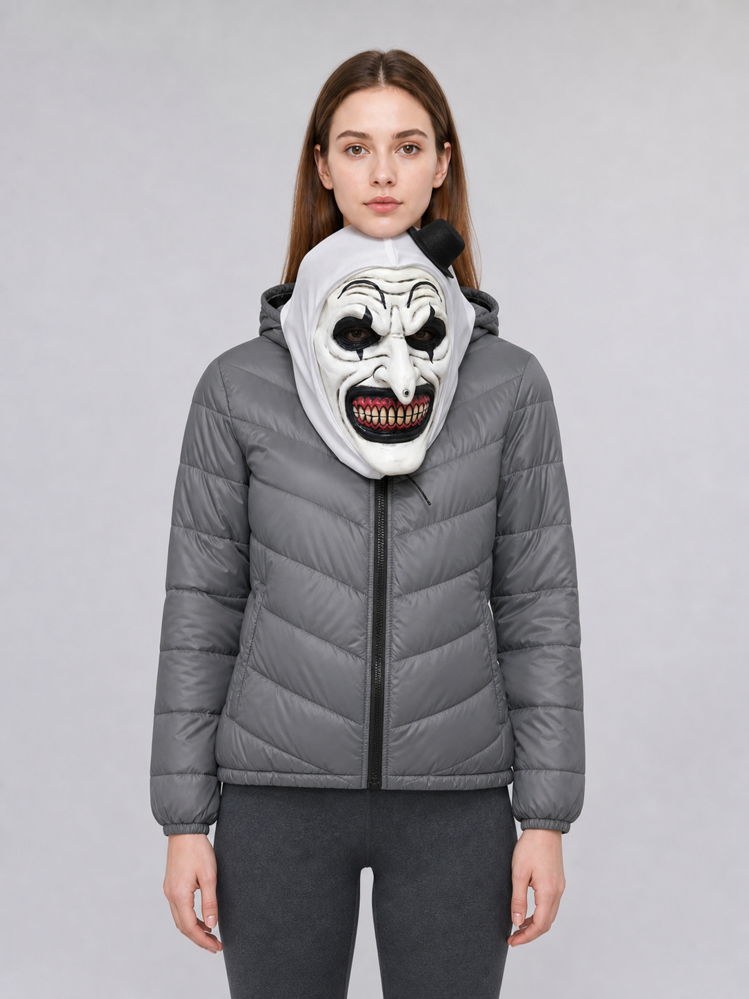 Scary Clown Mask with Hood for Cosplay