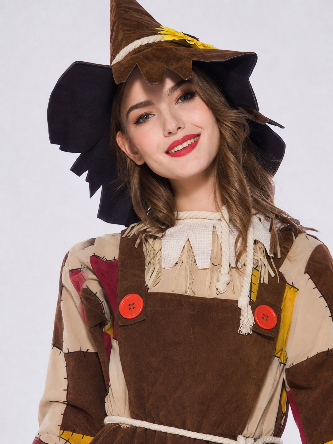 Witch Costume with Pointed Hat and Fringe