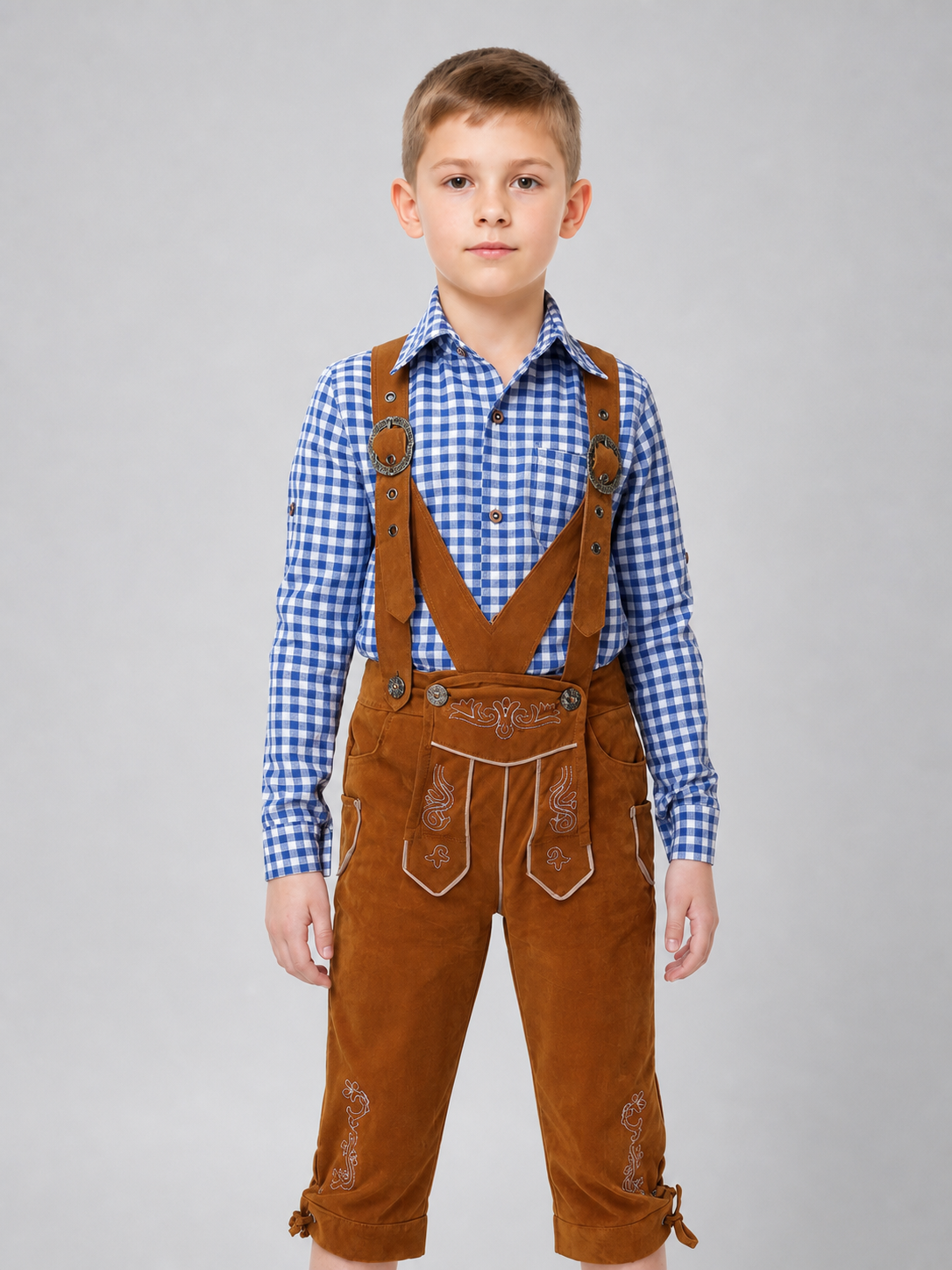 Costume Set with Suspenders, Shirt, and Pants