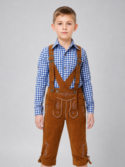 Costume Set with Suspenders, Shirt, and Pants