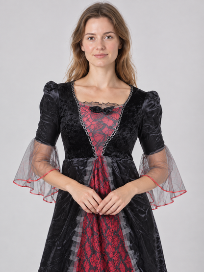 Ghost Bride Halloween Costume Black