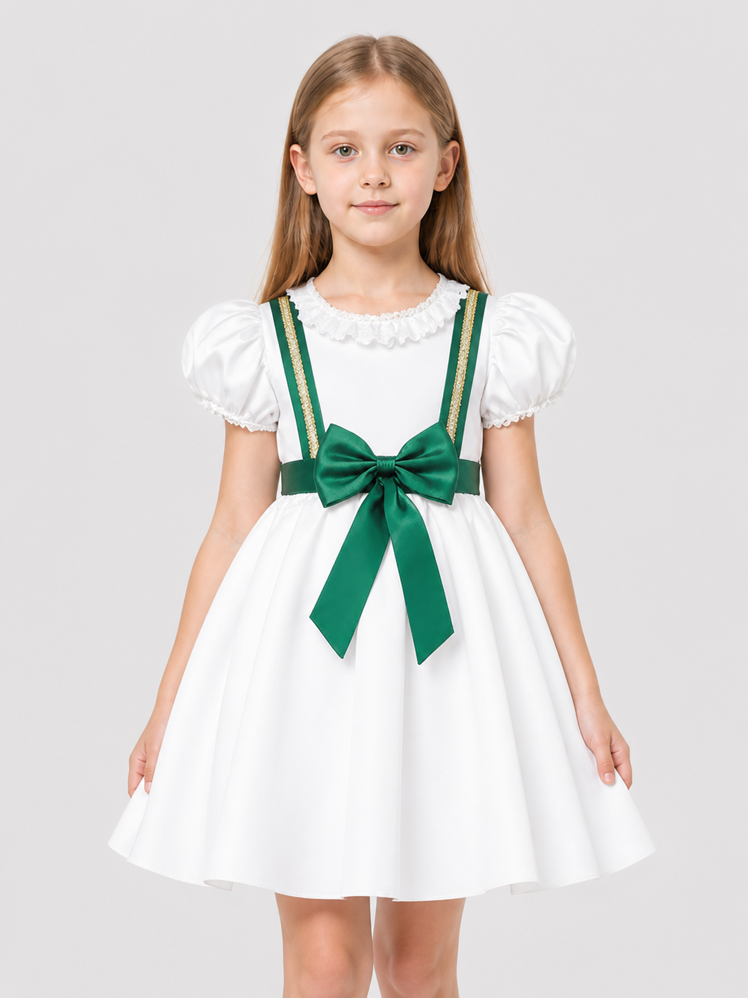 Princess Party Dress with Puff Sleeves
