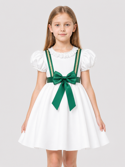 Princess Party Dress with Puff Sleeves