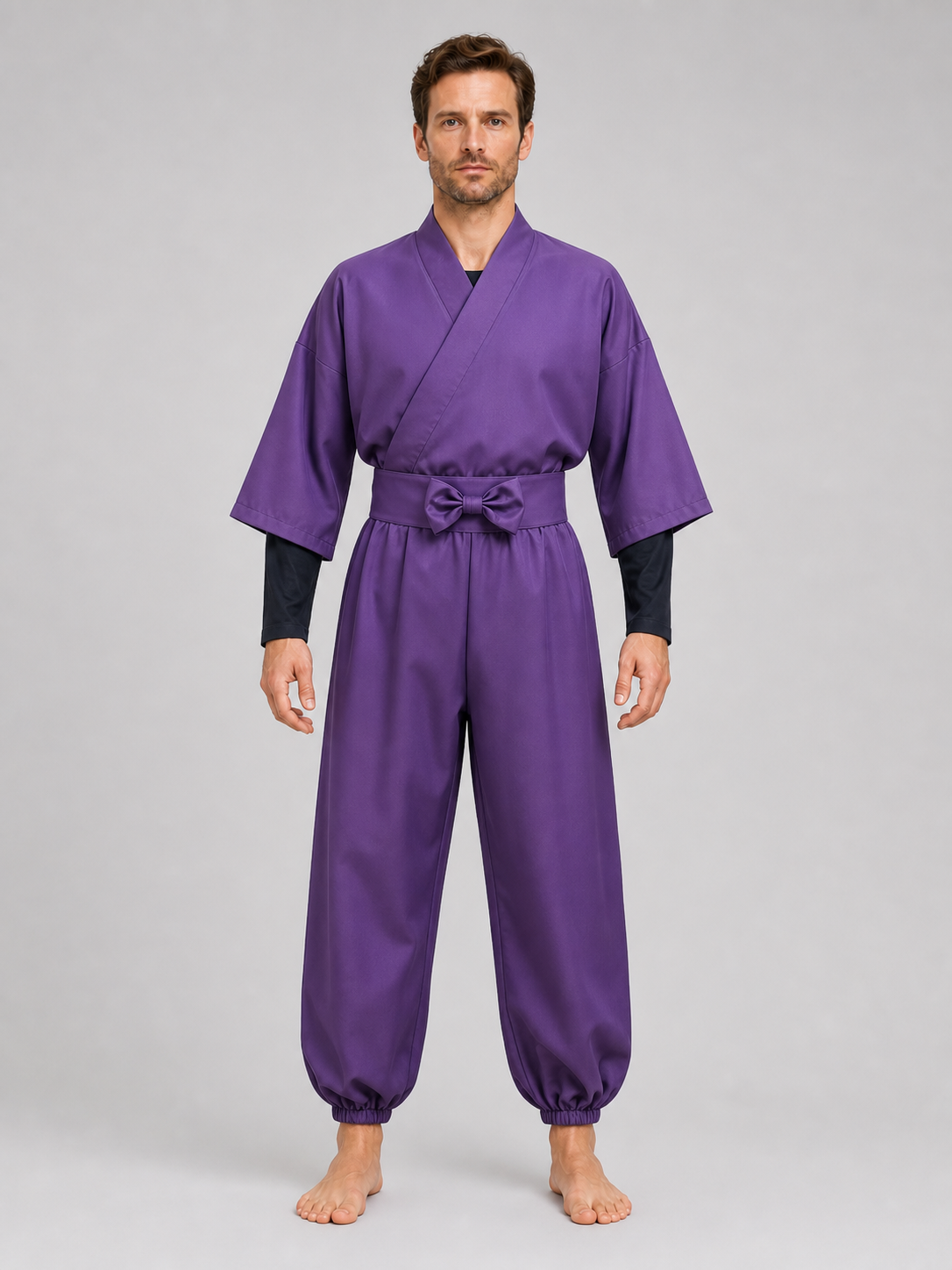 Anime-Style Ninja Cosplay Costume, Top and Pants Set
