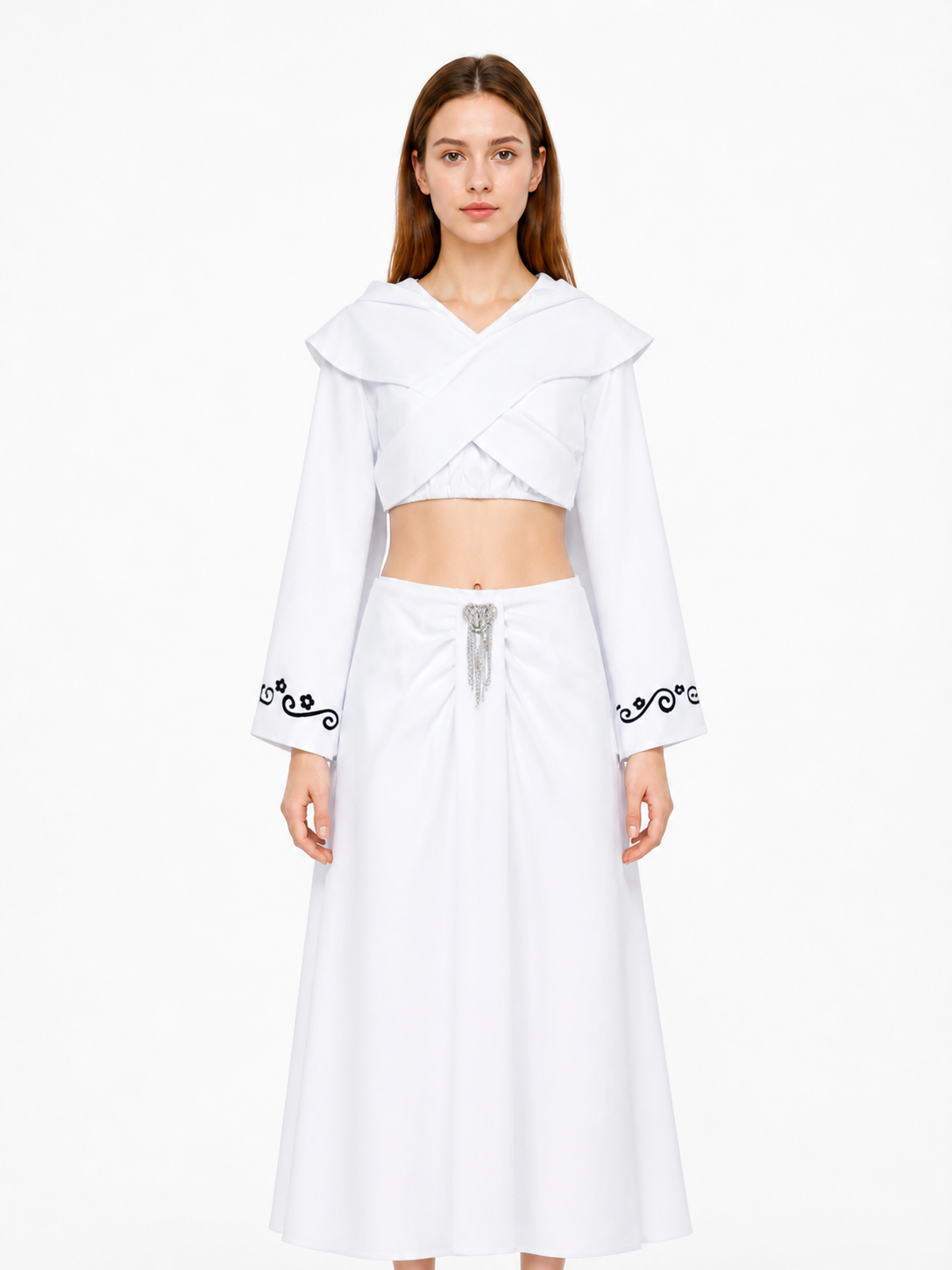 White Star Wars Cosplay Costume for Halloween Costumes detail 3