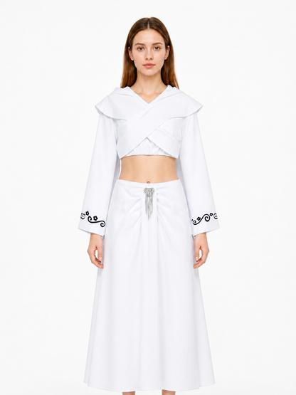 White Star Wars Cosplay Costume for Halloween Costumes detail 3