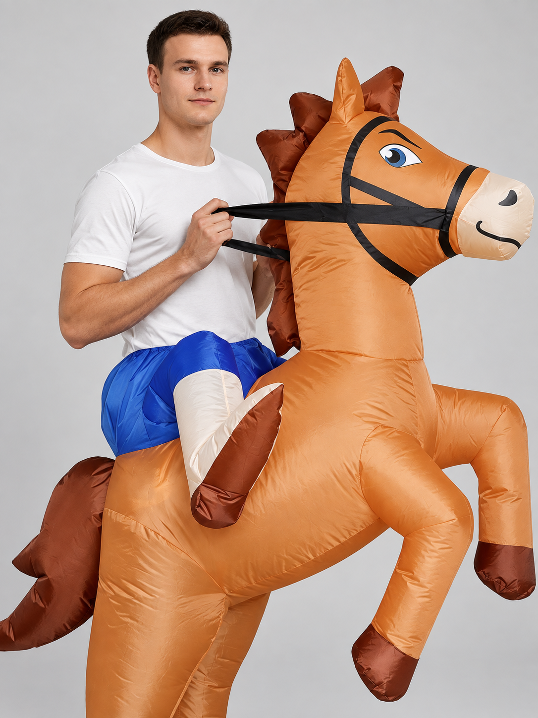 Inflatable Horse Costume with Mane and Tail for Carnival