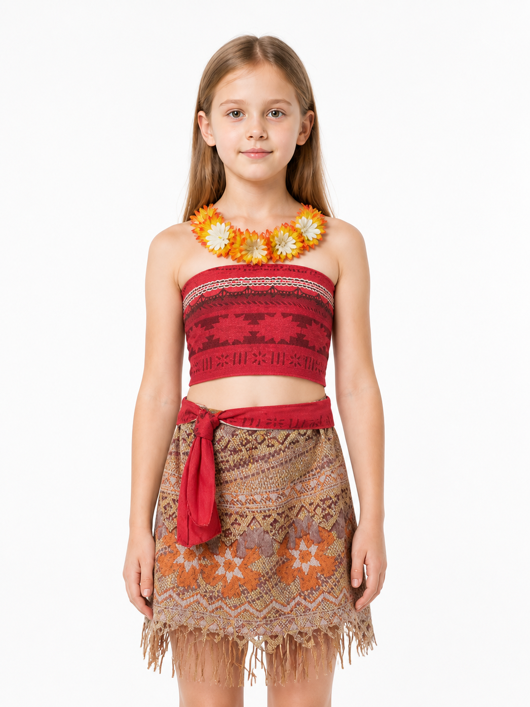 Moana Costume with Fringe Skirt and Necklace Costumes detail 3