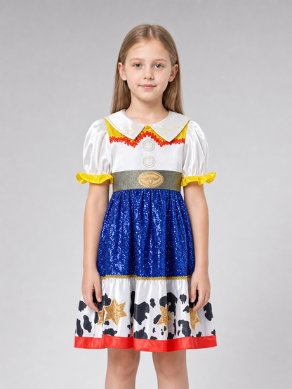 Costume Set: Dress, Hat, and Handbag