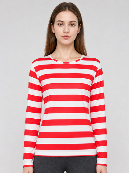 Wally Cosplay Costume in Red and White Stripes