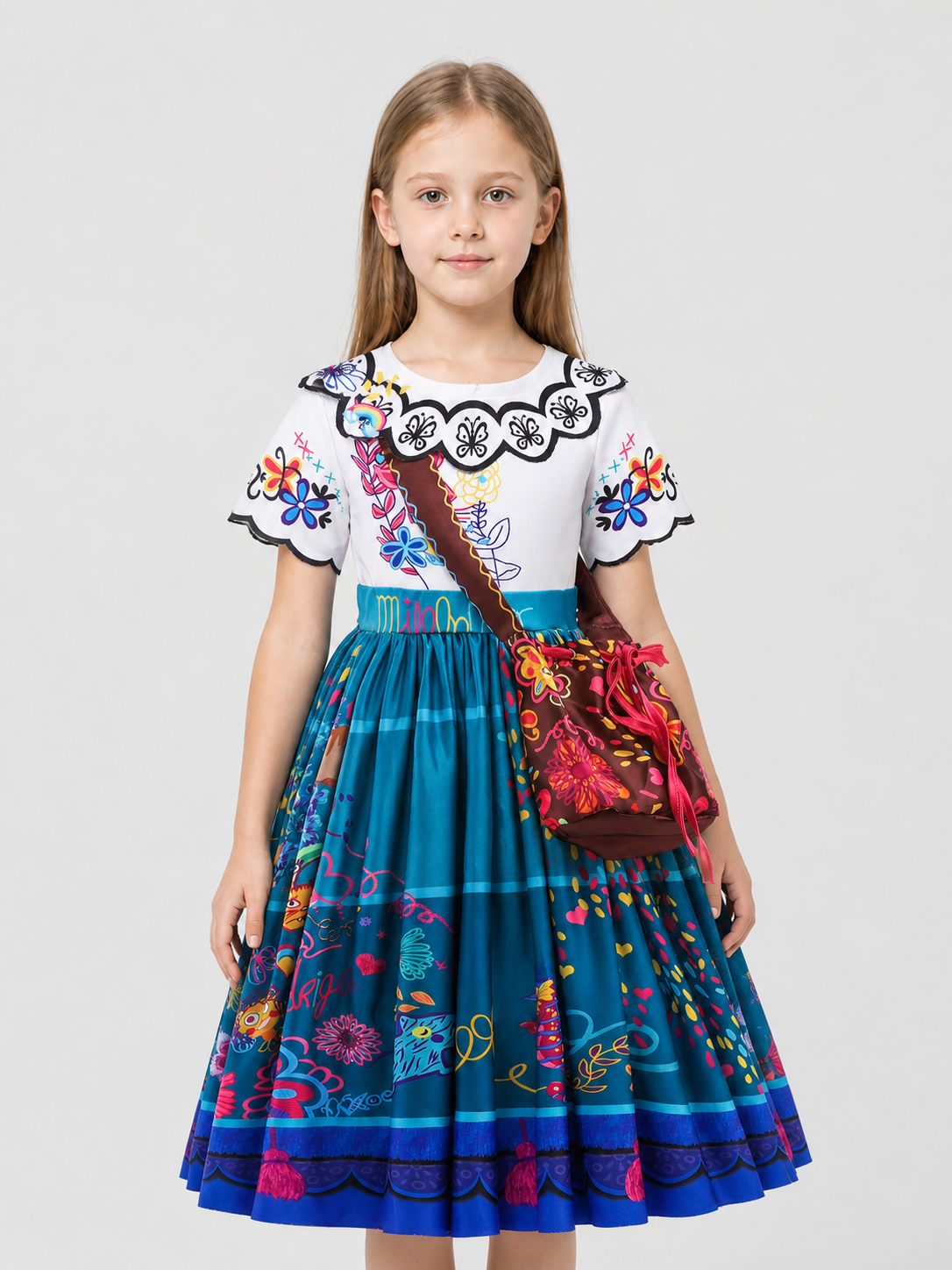 Children’s Carnival Dress with Handbag, Full Skirt product detail 3