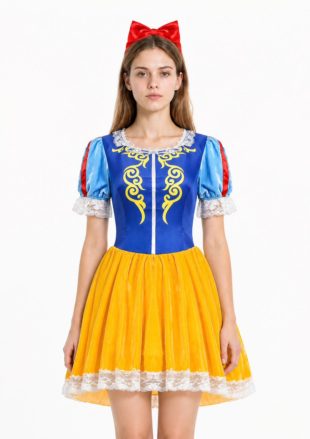 Plus-Size Princess Costume with Bow and Lace Costume Accessories detail 3
