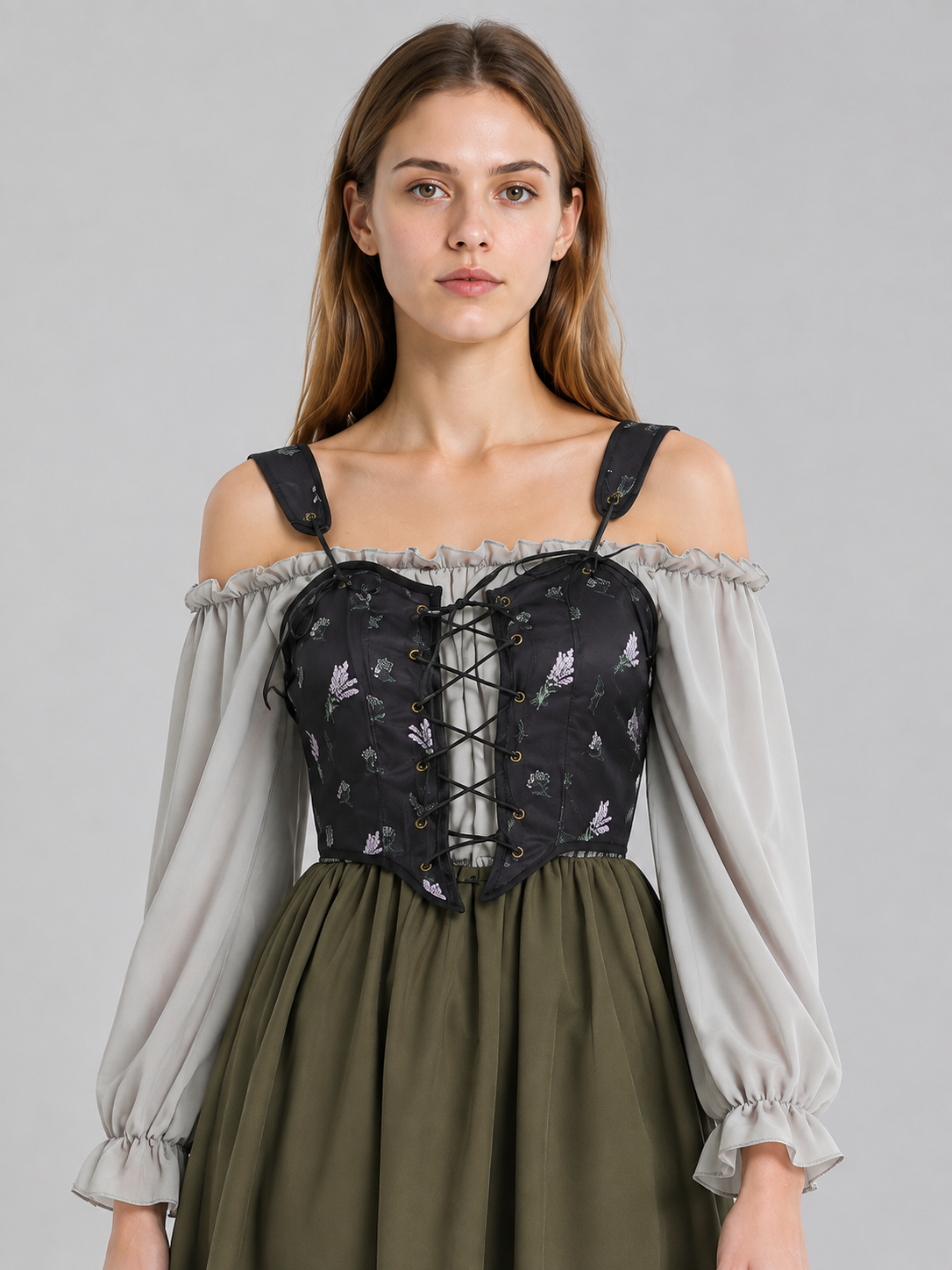 Carnival Costume with Long Dress and Vest Costume Dresses detail 2