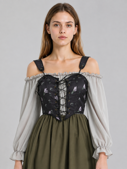 Carnival Costume with Long Dress and Vest Costume Dresses detail 2