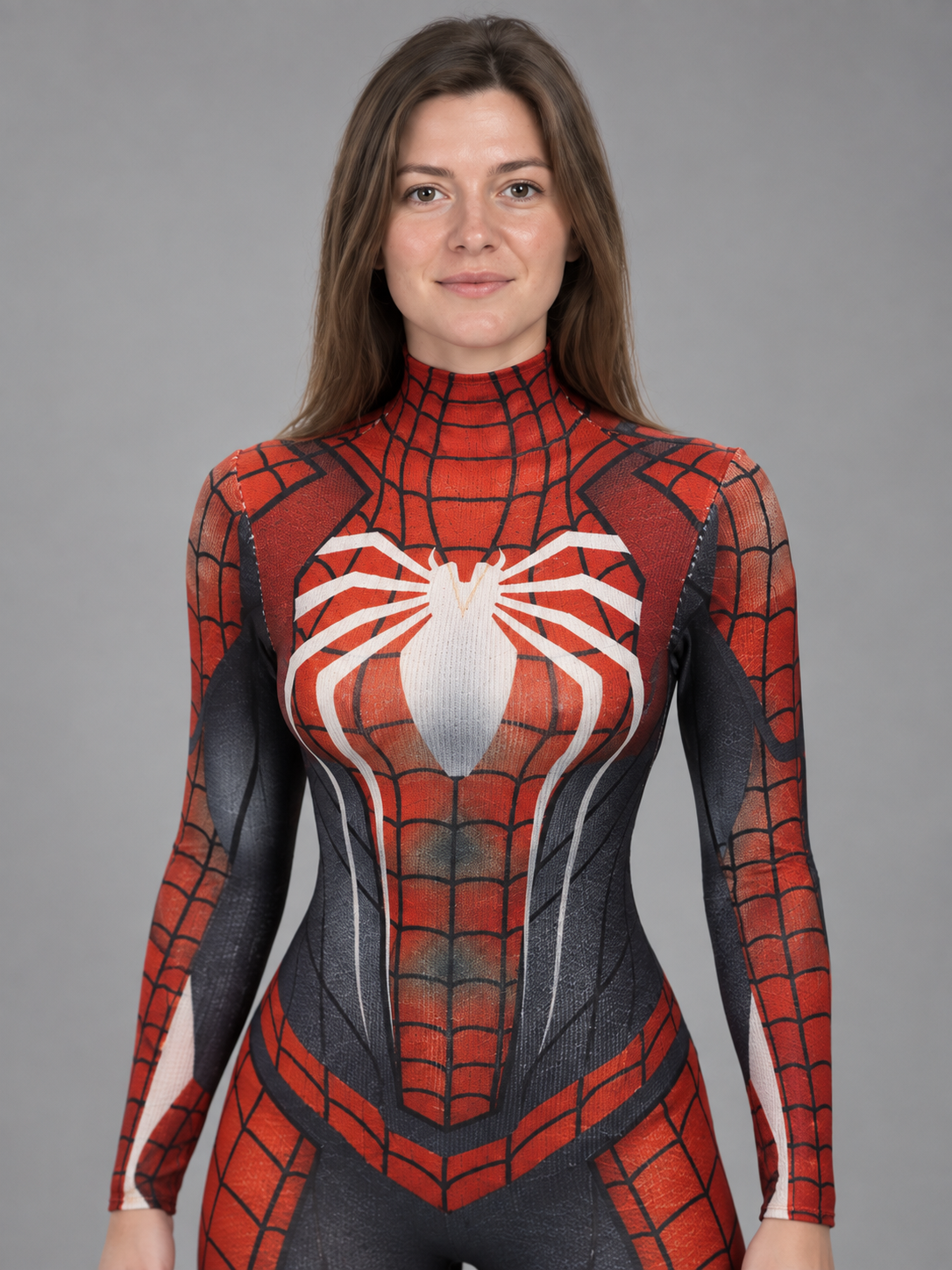 1/6 Doll Jumpsuit Costume with Web and Spider Emblem