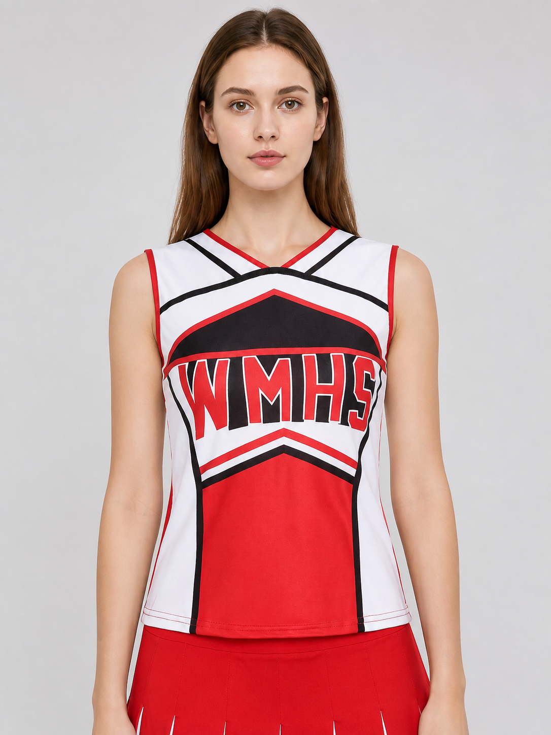 Red and White Performance Stage Costume
