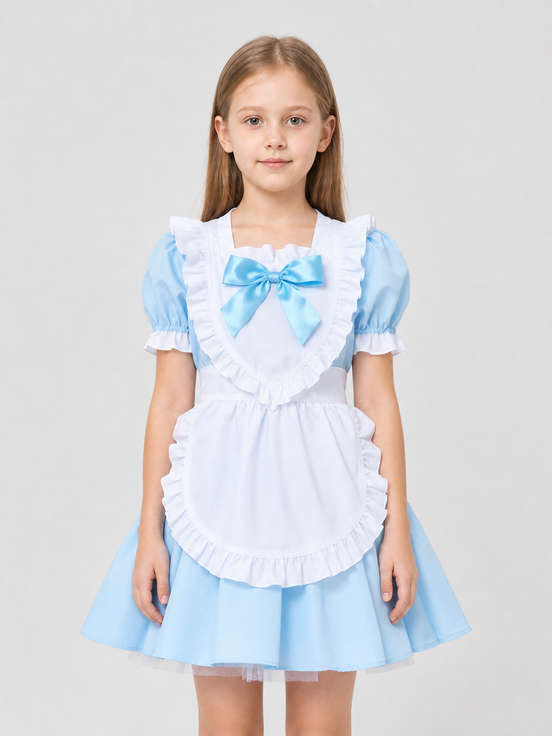Maid-Style Dress with Apron and Headpiece