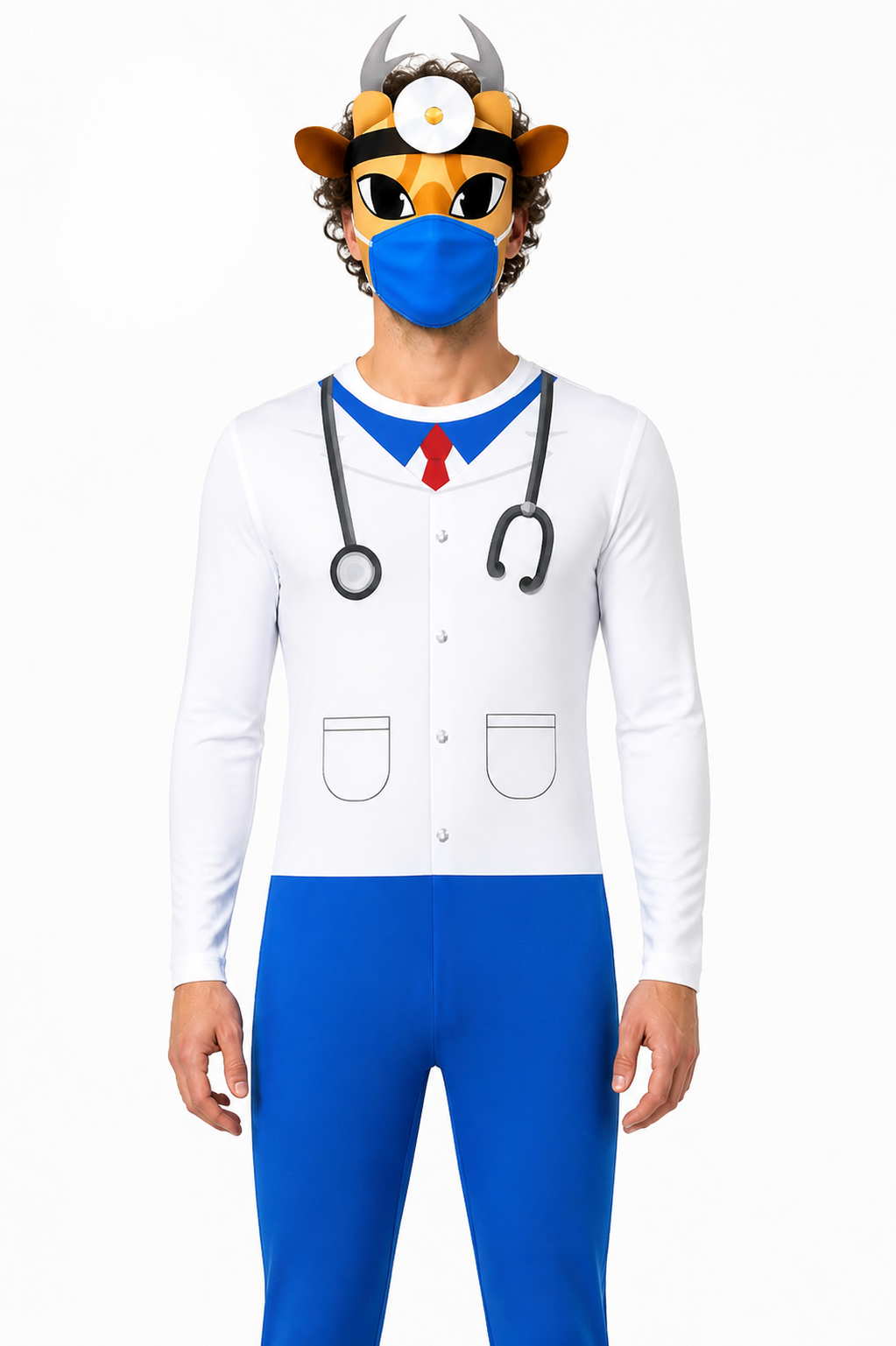 Doctor Deer Carnival Costume with Lab Coat and Stethoscope Costumes detail 3