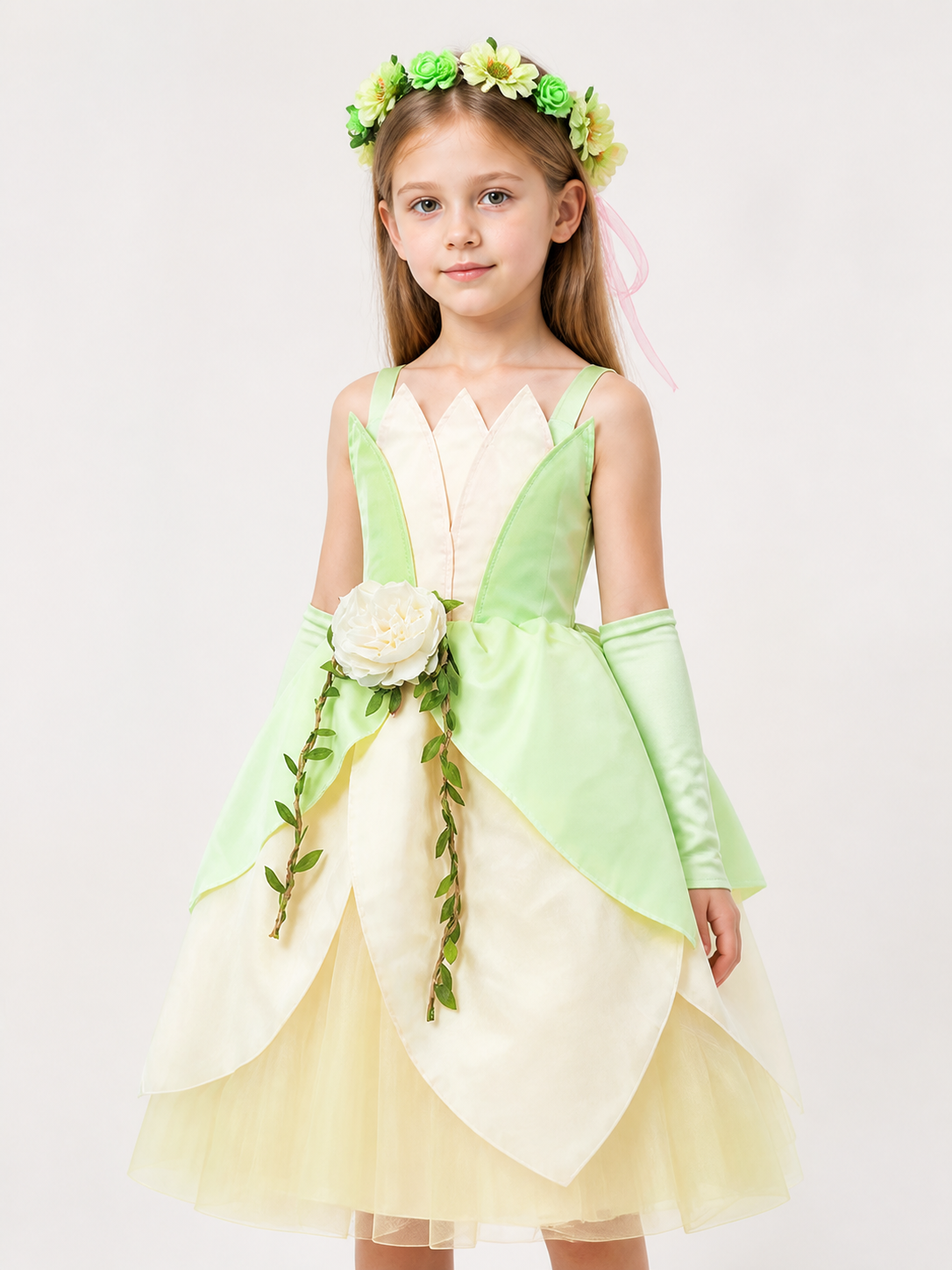 Princess Costume with Flowers for Halloween