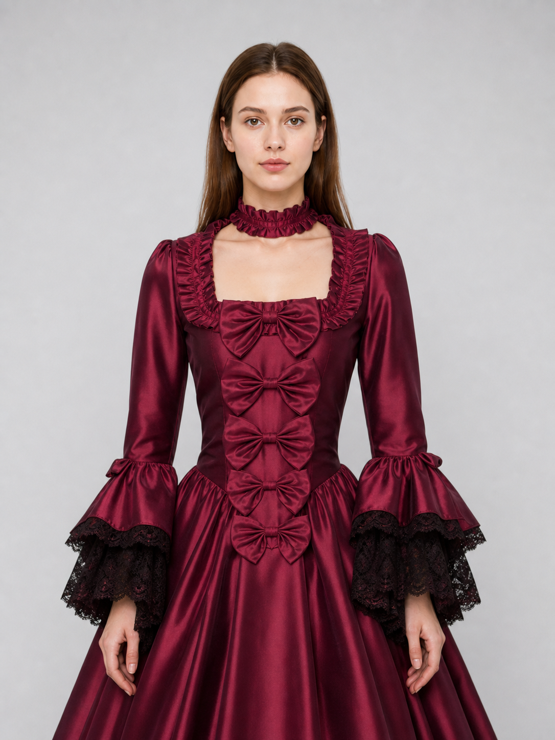 Gothic Floor-Length Dress for Costume Parties