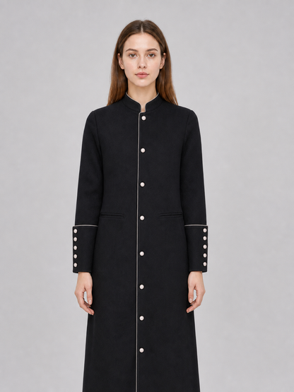 Long Black Coat for Medieval Cosplay