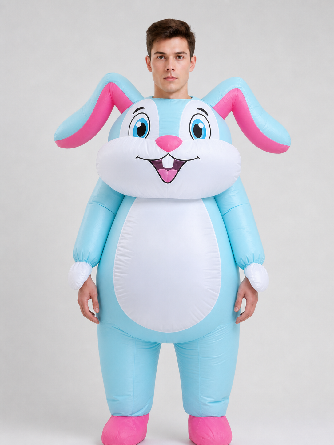 Full-body cartoon character-style rabbit costume for Easter celebrations