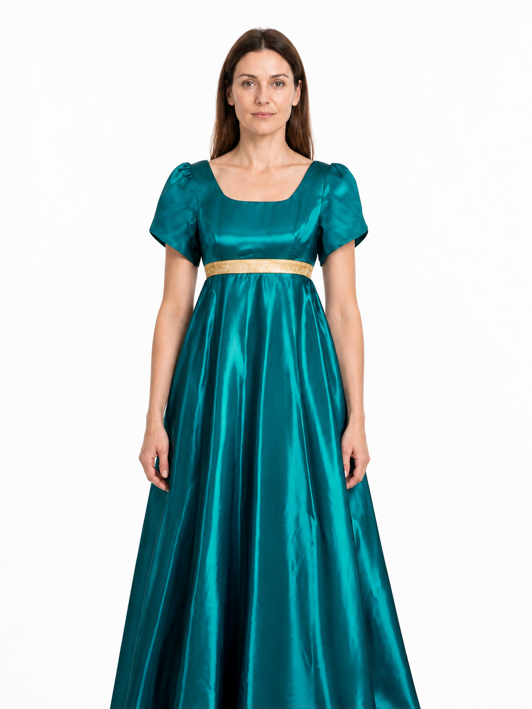 Blue Dress with a Square Neckline and Empire Waist Costume Dresses detail 3