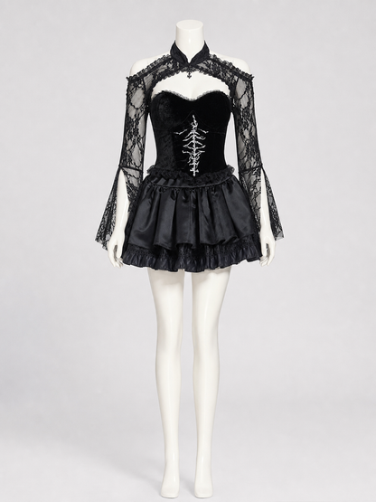 Gothic Lace Halloween Cosplay Dress Costume Dresses detail 2